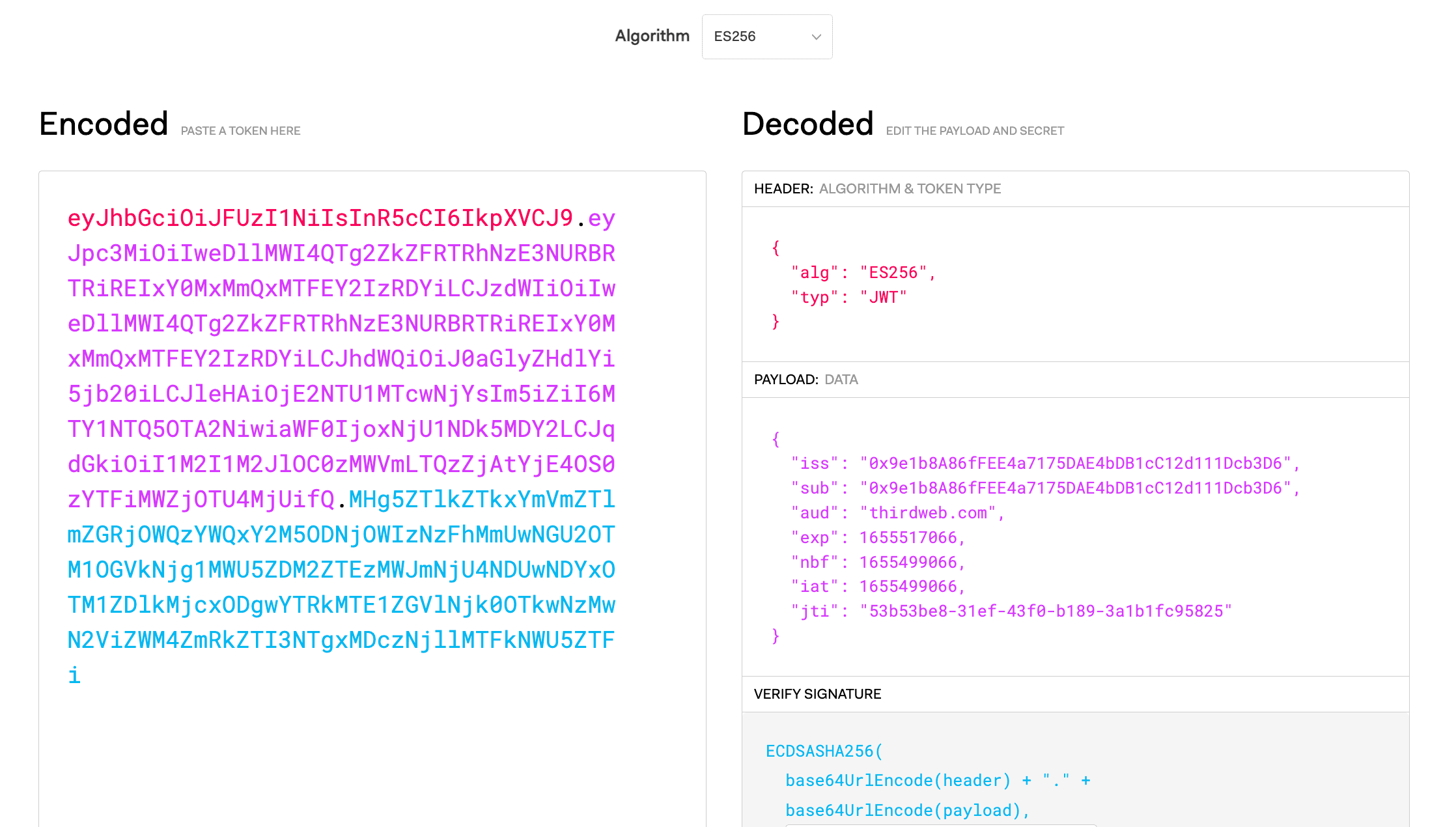 JWT visualizer